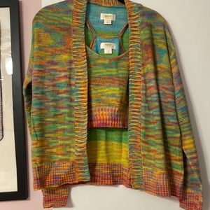 Anthropologie sweater set by Mauve. Size small petite